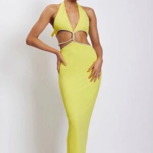 Meshki Nicha Diamanté Cut Out Maxi Dress